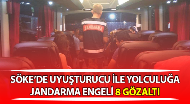 Uyuşturucu ile yolculuğa jandarma engeli: 8 gözaltı