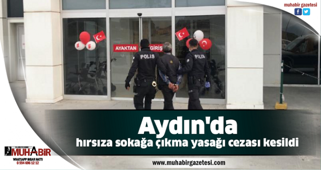 Aydın'da hırsıza sokağa çıkma yasağı cezası kesildi
