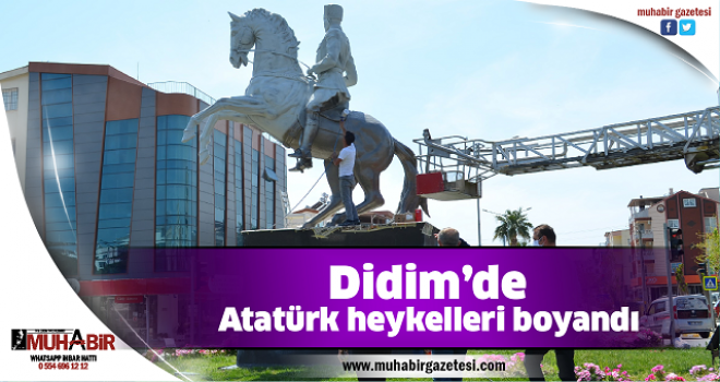  Didim’de Atatürk heykelleri boyandı  