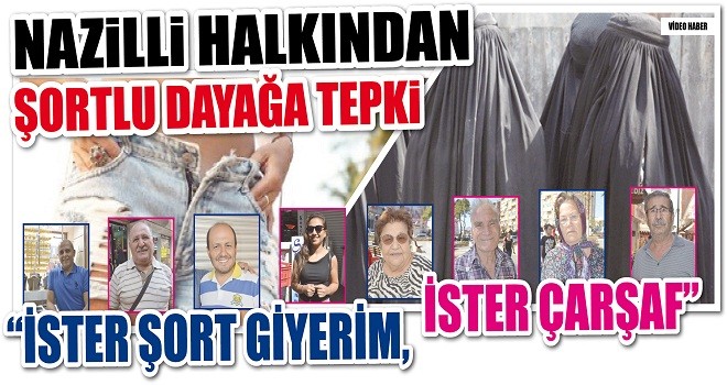 Nazilli halkından şortlu dayağa tepki