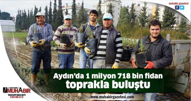  Aydın’da 1 milyon 718 bin fidan toprakla buluştu  