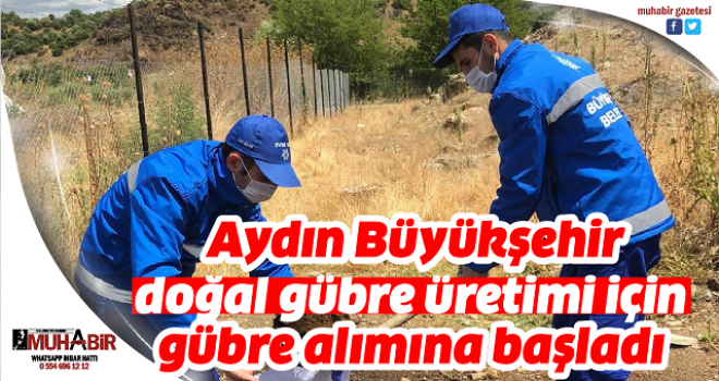  Aydın Büyükşehir doğal gübre üretimi için gübre alımına başladı  