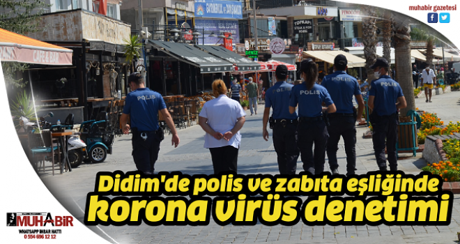 Didim'de polis ve zabıta eşliğinde korona virüs denetimi  