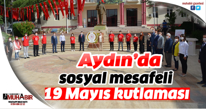 Aydın'da sosyal mesafeli 19 Mayıs kutlaması  