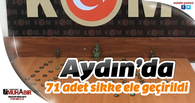 Aydın'da 71 adet sikke ele geçirildi  