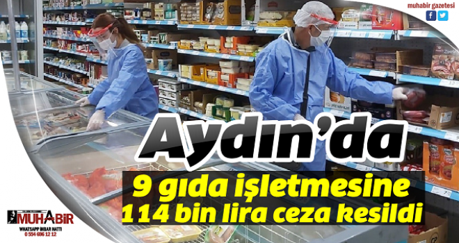 Aydın’da 9 gıda işletmesine 114 bin lira ceza kesildi  