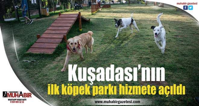  Kuşadası’nın ilk köpek parkı hizmete açıldı
