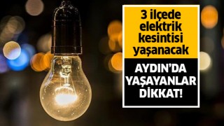 3 ilçede elektrik kesintisi!