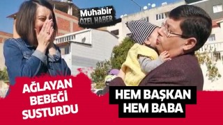 Hem başkan hem baba!