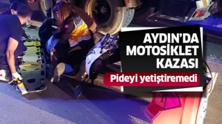 Motosiklet kamyona çarptı