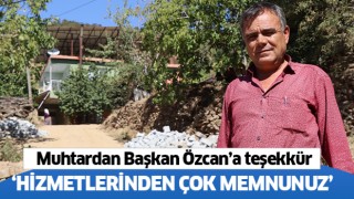 Muhtardan Başkan Özcan'a teşekkür