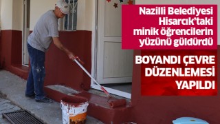 Nazilli Belediyesi Hisarcık’taki minik öğrencilerin yüzünü güldürdü