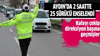 2 saatte 25 alkollü sürücü yakalandı!