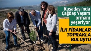 Kuşadası'nda "Çağdaş Yaşam" ormanı yeşeriyor