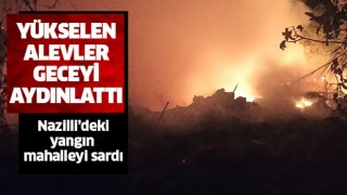 Nazilli'deki yangın mahalleyi sardı