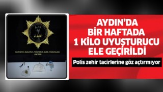 1 haftada bir kilo uyuşturucu ele geçirildi