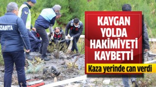 2 çocuk babası kaza yerinde can verdi