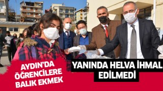 Aydın’da öğrencilere balık ekmek dağıtıldı