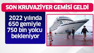 Sezonun son kruvaziyer gemisi, ağırlandı