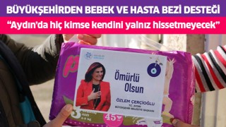 Büyükşehirden bebek ve hasta bezi desteği