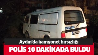 Çalınan kamyonet 10 dakika içinde bulundu