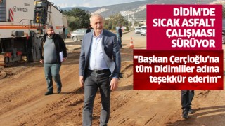 Didim'de sıcak asfalt çalışması sürüyor