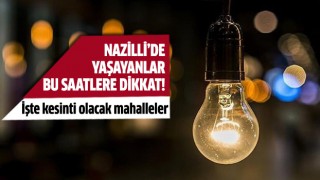 Nazilli'de pazar kesintisi!