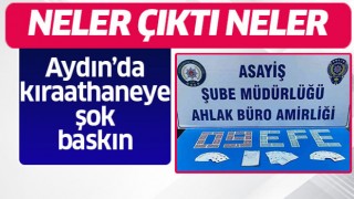 Aydın'da kıraathaneye şok baskın