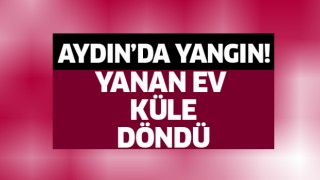 Aydın'da yanan ev küle döndü