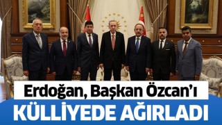 Cumhurbaşkanı Erdoğan, Başkan Özcan'ı külliyede ağırladı