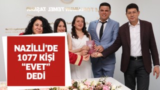 Nazilli'de 1077 kişi "evet" dedi