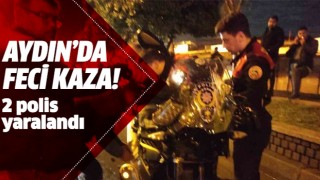 Aydın'daki kazada 2 polis yaralandı