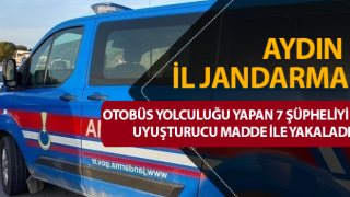 Aydın İl Jandarma otobüste seyahat eden 7 şüpheliyi yakaladı