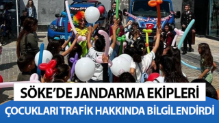 Jandarma ekipleri çocukları trafik hakkında bilgilendirdi