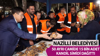 Nazilli Belediyesi kandil simidi dağıttı