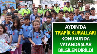 Aydın’da jandarma ve trafik ekipleri, vatandaşları bilgilendirdi