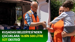 Çocuklara 16 bin 500 litre süt desteği