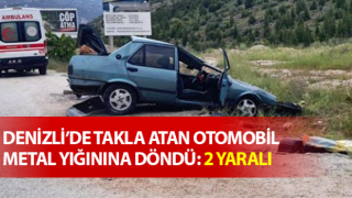 Denizli’de trafik kazası: 2 yaralı