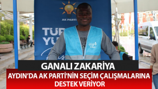 Ganalı Zakariya hemşire, AK Parti'nin seçim çalışmalarına destek veriyor