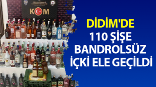 110 şişe bandrolsüz içki ele geçildi