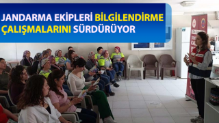 Jandarma ekipleri kadınları bilgilendirmeye devam ediyor