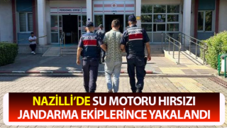 Su motoru hırsızı jandarmadan kaçamadı