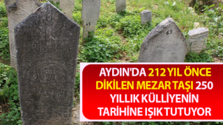 Tarihi külliyenin tasviri 2 asırlık mezar taşında bulundu