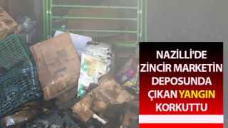 Zincir markette çıkan yangın korkuttu