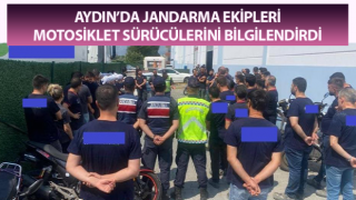 Jandarma ekipleri motosiklet sürücülerini bilgilendirdi