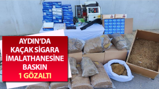 Kaçak sigara imalathanesine baskın: 1 gözaltı