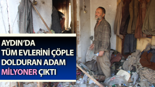 Milyoner adam tüm evlerini çöple doldurmuş