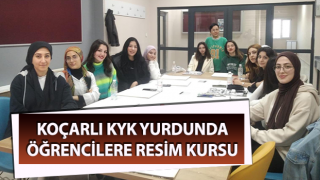 Koçarlı KYK yurdunda öğrencilere resim kursu