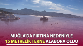 Fırtına ahşap tekneyi alabora etti