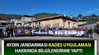 Jandarmadan pankartlı KADES bilgilendirmesi